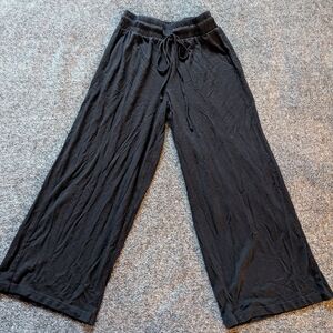Kids Black Wide Leg Drawstring Lounge Pants